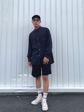 「H&M（エイチ・アンド・エム）のアイテム（パンツ）」を使った、R.さん（メンズ・172cm）の秋コーディネート