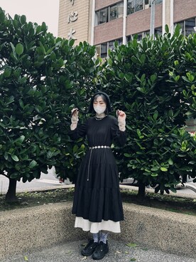 「NEW BALANCE（ニューバランス）のNew Balance ニューバランス ML703BC(D) TRIPLE BK(BC)（スニーカー）」を使った、Doraさん（レディース・173cm）の冬コーディネート