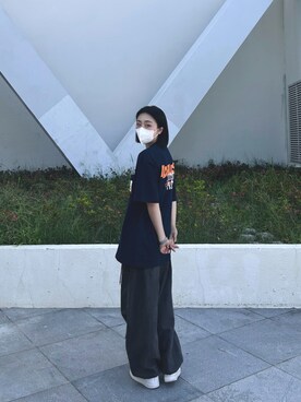 「idealism sound（イデアリズムサウンド）のアイテム」を使った、Doraさん（レディース・173cm）の夏コーディネート