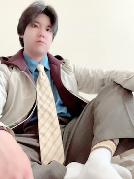 「アイテム（ステンカラーコート）」を使った、ヴァンパイアようくんさん（メンズ・177cm）の秋コーディネート