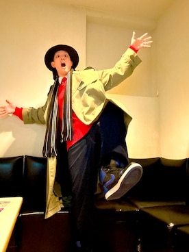 「H&M（エイチ・アンド・エム）のアイテム（帽子）」を使った、ヴァンパイアようくんさん（メンズ・177cm）の冬コーディネート