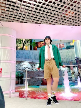 「アイテム（帽子）」を使った、ヴァンパイアようくんさん（メンズ・177cm・30代）の秋コーディネート