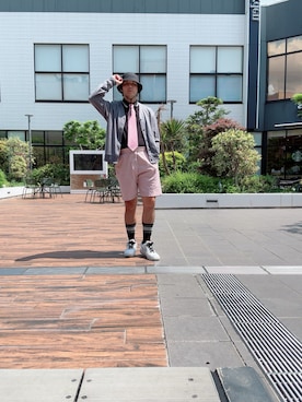 「アイテム（カーディガン/ボレロ）」を使った、よたろすさん（メンズ・177cm・30代）の夏コーディネート