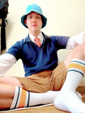 「アイテム（帽子）」を使った、ヴァンパイアようくんさん（メンズ・177cm・30代）の秋コーディネート