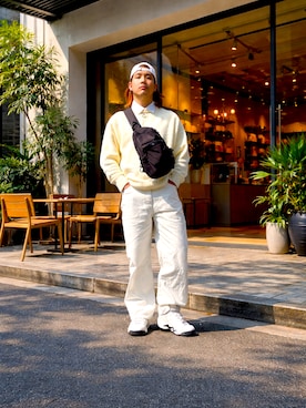 「GU（ジーユー）のアイテム（キャップ）」を使った、ようさん（メンズ・177cm）の春コーディネート