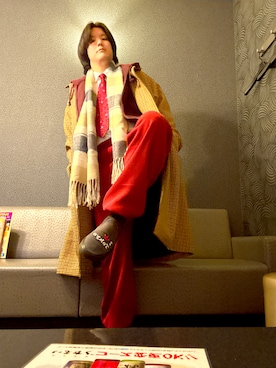 「アイテム（マフラー）」を使った、ヴァンパイアようくんさん（メンズ・177cm・30代）の冬コーディネート