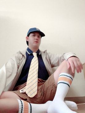 「アイテム（帽子）」を使った、ヴァンパイアようくんさん（メンズ・177cm・30代）の秋コーディネート