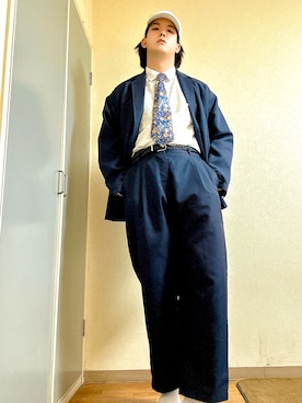 「アイテム（テーラードジャケット）」を使った、ヴァンパイアようくんさん（メンズ・177cm・30代）の秋コーディネート