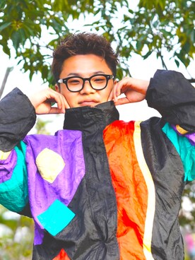 「Ray-Ban（レイバン）のRay-Ban / Wayfarer CLR（メガネ）」を使った、HI。さん（メンズ・165cm）の春コーディネート