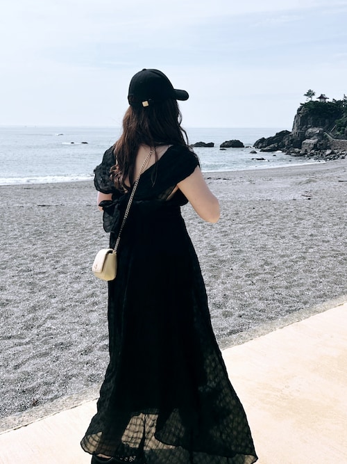 MOUSSY（マウジー）の「CREPE GATHER ドレス（ワンピース）」 - WEAR