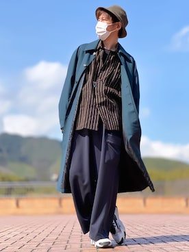 「CASPER JOHN（キャスパージョン）のアイテム（その他アウター）」を使った、しょう🐤🐦🐧しばらく休みますさん（メンズ・173cm）の春コーディネート