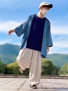 しょう🐤🐦🐧しばらく休みますさん（メンズ・173cm）の夏コーディネート