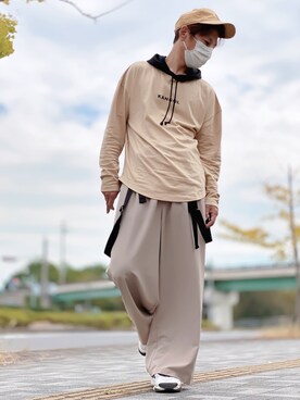「CASPER JOHN」｜「アイテム（帽子）」を使った、しょう🐤🐦🐧しばらく休みますさん（メンズ・173cm）の秋コーディネート