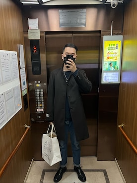 「アイテム（ジャケット/アウター）」を使った、杰森屎塔森さん（メンズ・187cm）の冬コーディネート