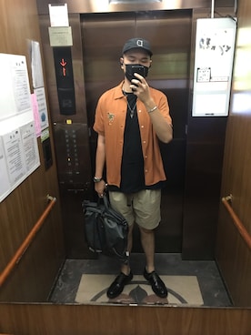 「WISDOM APPAREL（ウィズドムアパレル）のアイテム」を使った、杰森屎塔森さん（メンズ・187cm）の秋コーディネート