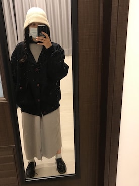 「oversize」｜「アイテム（ワンピース/ドレス）」を使った、enrouteさん（レディース・163cm）の冬コーディネート