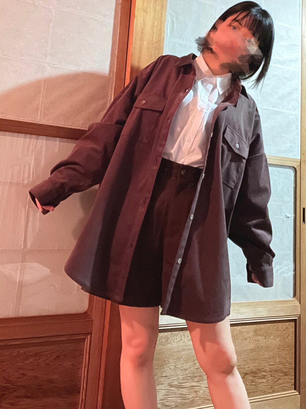 「秋服コーデ、低身長、低身長コーデ、ブラウンコーデ」｜「SpRay PREMIUMのアイテム（セットアップ、ブラウン系）」を使った、へっぽこちゃんさん（レディース・148cm）の秋コーディネートの1枚目の写真