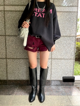 「Heather（ヘザー）のアイテム」を使った、haaaaatcch(hana)さん（レディース・156cm）の秋コーディネート