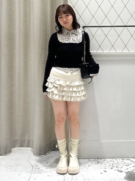 「Heather（ヘザー）のアイテム」を使った、こぼちゃんさん（レディース・156cm）の秋コーディネート