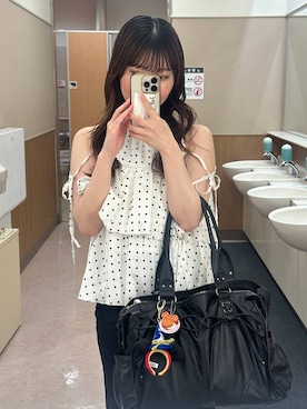 「Heather（ヘザー）のアイテム（バッグ）」を使った、こぼちゃんさん（レディース・156cm）の夏コーディネート