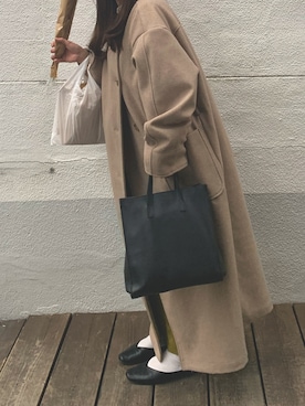 「Chaco closet（チャコ クローゼット）のアイテム（ノーカラーコート）」を使った、sakuraさん（レディース・162cm）の夏コーディネート