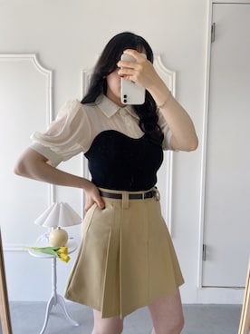 「CLEA（クレア）のアイテム」を使った、CLEAさん（レディース・160cm）の春コーディネート