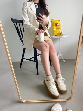 「CLEA（クレア）のアイテム」を使った、CLEAさん（レディース・160cm）の春コーディネート
