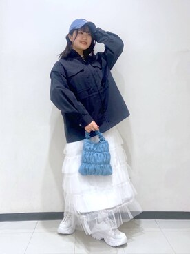 「アイテム（ブルゾン）」を使った、ゆーみさん（レディース・154cm・20代）の冬コーディネート