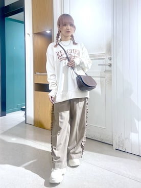 サイドフリルワイドパンツ 152669を使ったレディース人気ファッション