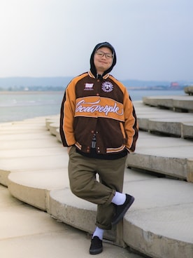 「新竹」｜Sam Luさん（メンズ・171cm）の冬コーディネート