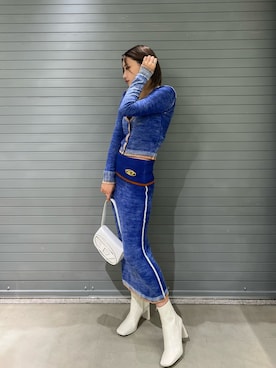 「DIESEL京都ポルタ」｜MIOさん（レディース・158cm）の秋コーディネート