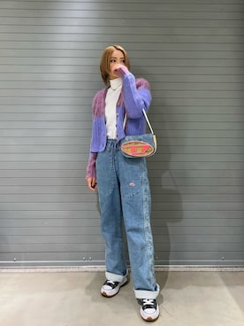 「DIESEL京都ポルタ」｜MIOさん（レディース・158cm）の秋コーディネート