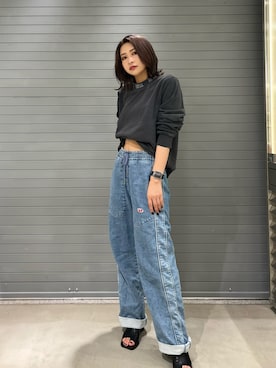 「DIESEL京都ポルタ」｜MIOさん（レディース・158cm）の秋コーディネート