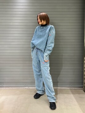「DIESEL京都ポルタ」｜MIOさん（レディース・158cm）の秋コーディネート