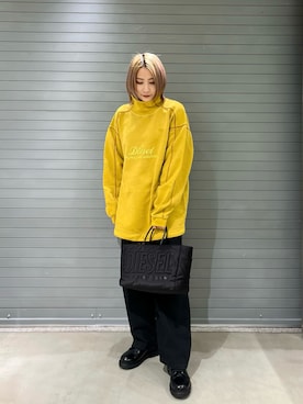 「DIESEL（ディーゼル）のアイテム（ブーツ）」を使った、MIOさん（レディース・158cm）の秋コーディネート