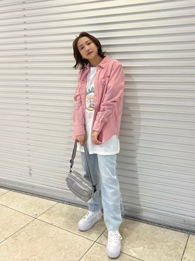 「DIESEL京都ポルタ」｜MIOさん（レディース・158cm）の春コーディネート