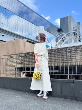「DIESEL京都ポルタ」｜MIOさん（レディース・158cm）の春コーディネート