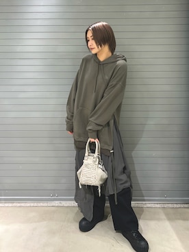 「DIESEL京都ポルタ」｜MIOさん（レディース・158cm）の秋コーディネート