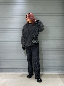 「DIESEL（ディーゼル）のアイテム（スウェット）」を使った、MIOさん（レディース・158cm）の春コーディネート