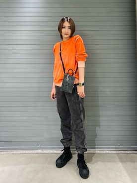 「DIESEL京都ポルタ」｜MIOさん（レディース・158cm）の秋コーディネート