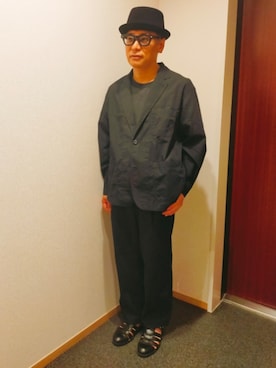 「CA4LA（カシラ）のアイテム（帽子）」を使った、atunndoさん（メンズ・170cm）の春コーディネート