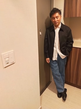 「UNIQLOU」｜「アイテム（ブルゾン）」を使った、atunndoさん（メンズ・170cm）の春コーディネート