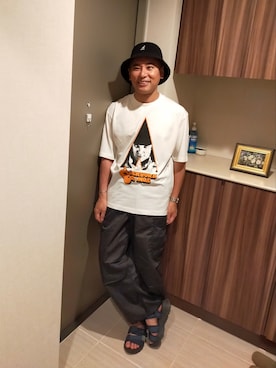「m47」｜「アイテム（帽子）」を使った、atunndoさん（メンズ・170cm）の夏コーディネート