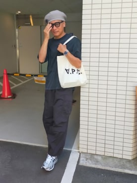 「NEW BALANCE（ニューバランス）のM1906R（スニーカー）」を使った、atunndoさん（メンズ・170cm）の夏コーディネート