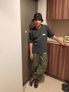 「m47」｜「アイテム（帽子）」を使った、atunndoさん（メンズ・170cm）の春コーディネート