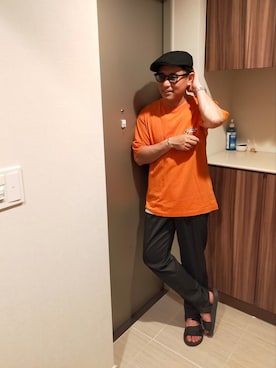 「GUコーデ」｜「アイテム（ハンチング/ベレー帽）」を使った、atunndoさん（メンズ・170cm）の夏コーディネート