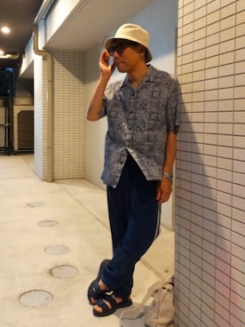「アイテム（スウェットパンツ）」を使った、atunndoさん（メンズ・170cm）の秋コーディネート