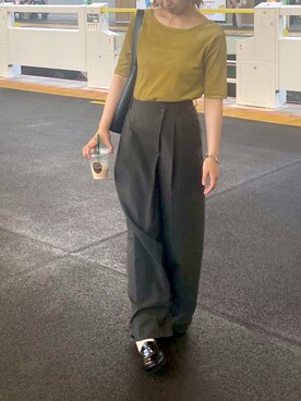 「JOURNAL STANDARD（ジャーナルスタンダード）のアイテム（Tシャツ/カットソー）」を使った、Kobushi ☺︎さん（レディース・158cm）の夏コーディネート