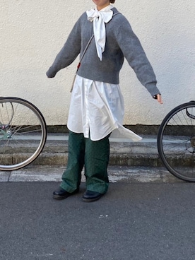 「BEAMS（ビームス）のアイテム（シャツ/ブラウス）」を使った、Kobushi ☺︎さん（レディース・158cm）の夏コーディネート