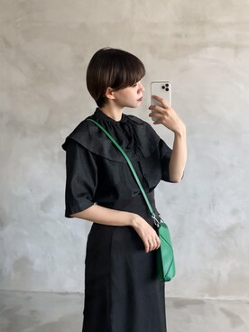 「Adoon plain（アドーンプレーン）のアイテム（スカート）」を使った、Tane🌷さん（レディース・161cm）の夏コーディネート